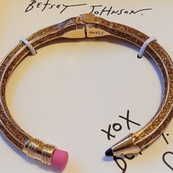 Betsey Johnson Other - Betsey Johnson hinged pencil bracelet
